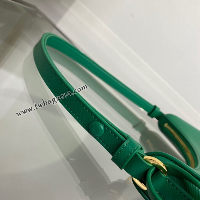 Prada專櫃2022新款hobo女士全皮腋下包 1BC204 普拉達十字紋牛皮單肩斜挎女包 csp1475